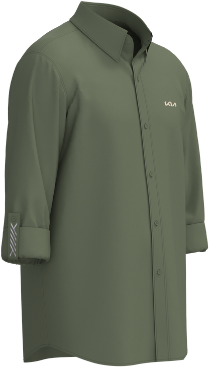 Camisa Con Charretera Manga Larga